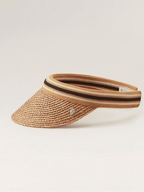 Helen Kaminski Bianca 8 Stripe Raffia Visor